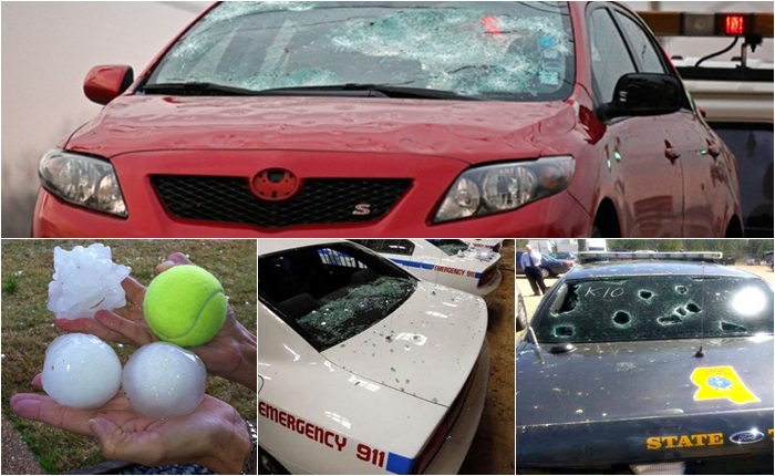 Montagem/R7 Uma tempestade de granizo no estado norte-americano de Mississippi provocou a destruição de milhares de veículos novos. As autoridades estimam que mais de ...